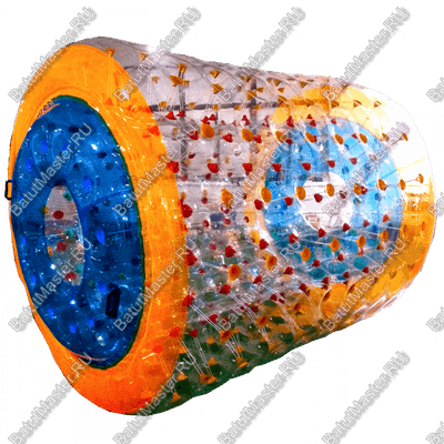 Роллер-аттракцион «Оранжево-синий», ПВХ, трёхместный, 2,4×2,2×2,2 м
