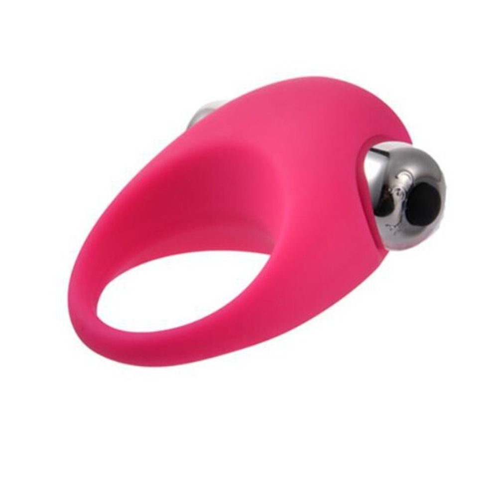 Эрекционное кольцо силиконовое с вибрацией Onjoy Silicone Collection (розовый) (Цвет: розовый)