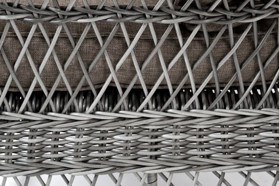 "Гранд Латте" диван трехместный из искусственного ротанга, цвет графит