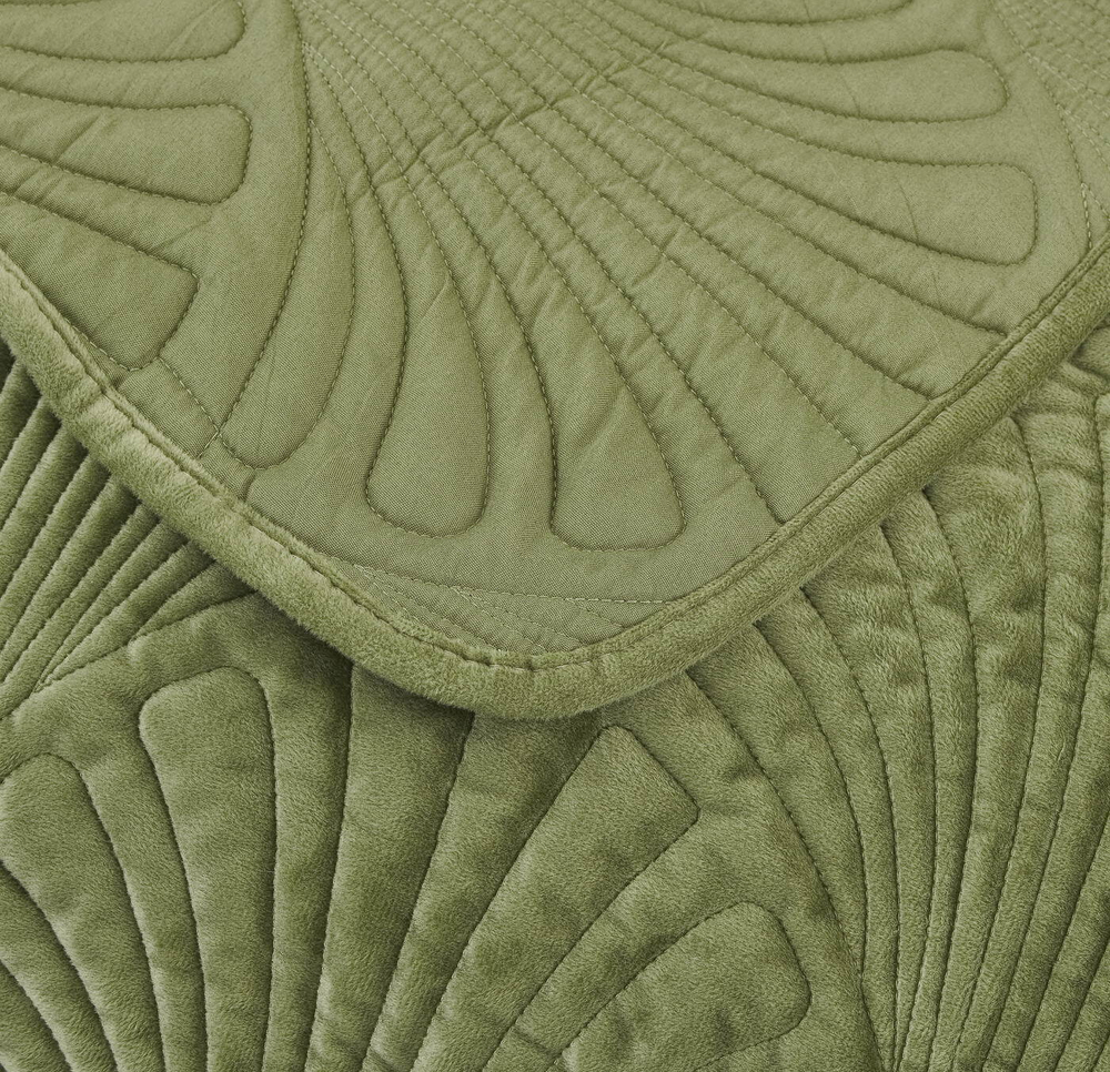 Покрывало 240x280 Sofi De MarkO Ариэль оливково-зеленое