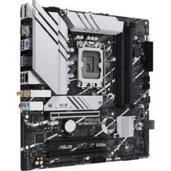 Материнская плата ASUS PRIME B760M-A WIFI (Socket 1700, mATX, 4xDDR5(128GB), 2xHDMI 2.1/DP, 3xPCIe 4.0x16, 1xLAN (2.5GbE), Wi-Fi, BT, 4xSATA 6Gb/s, 2xM.2, 2xUSB 3.2, 4xUSB 2.0, 1xPS/2)