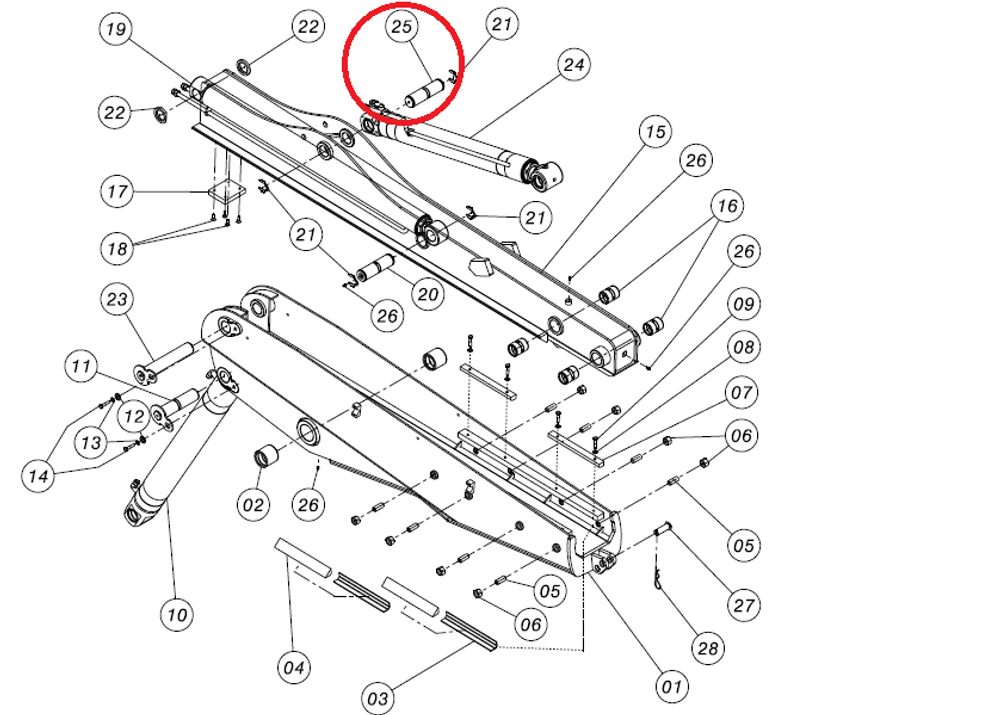 Палец 5421798 MST542/544 (Турция)