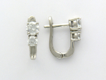 Серьги с фианитом из белого золота 585 пробы JA-S-1С124541