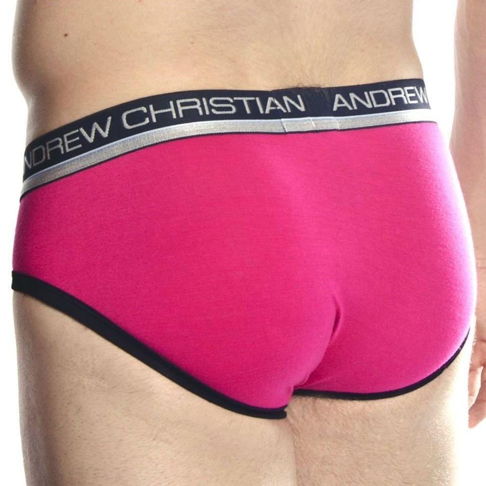 Мужские трусы брифы розовые Andrew Christian Air Sculpt Brief Fuchsia  AC3-M114