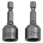 Биты с торцевыми головками 13 мм, 45 мм, 2 шт. Matrix