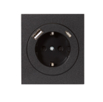 Розетка с заземлением с 2 USB  KRANZ KR-78-0704-5
