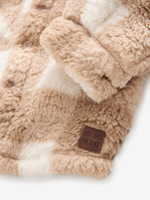 Куртка флисовая для мальчика Next K83-421, Коричневый, Молочный