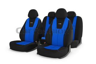 Чехлы на сидения CarFashion «DOUGLAS» 22035 - Трикотаж -синий/черный/синий