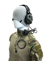 COMMUNICATION HEADSET V" тактические наушники для стрельбы. (Возможно крепление на шлем, крабы в комплекте)