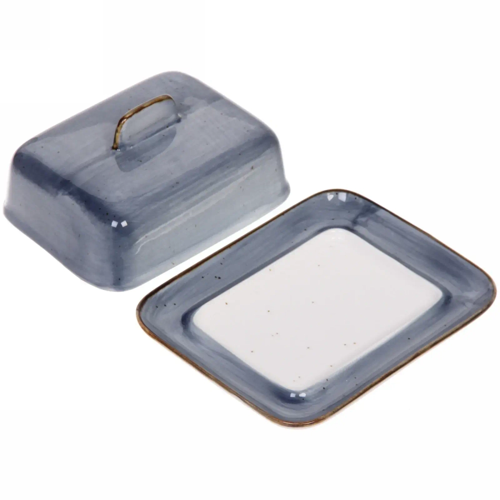 Масленка керамическая «Corsica blue» 16,5*13*7,8см