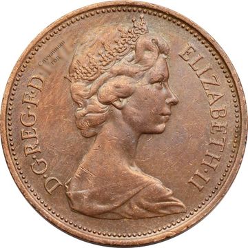 2 новых пенса 1971-1981 Великобритания