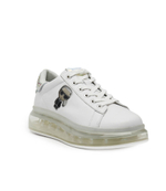 Кожаные кроссовки kushion jellikonic lo lace Karl Lagerfeld - белый(KL62633)