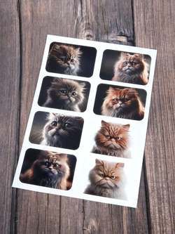 Наклейки детские на телефон стикеры на карту Котики