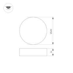 Светильник IM-RONDO-EMERGENCY-3H-R400-40W Warm3000 (BK, 120 deg, 230V) (Arlight, IP40 Металл, 2 года) 039650
