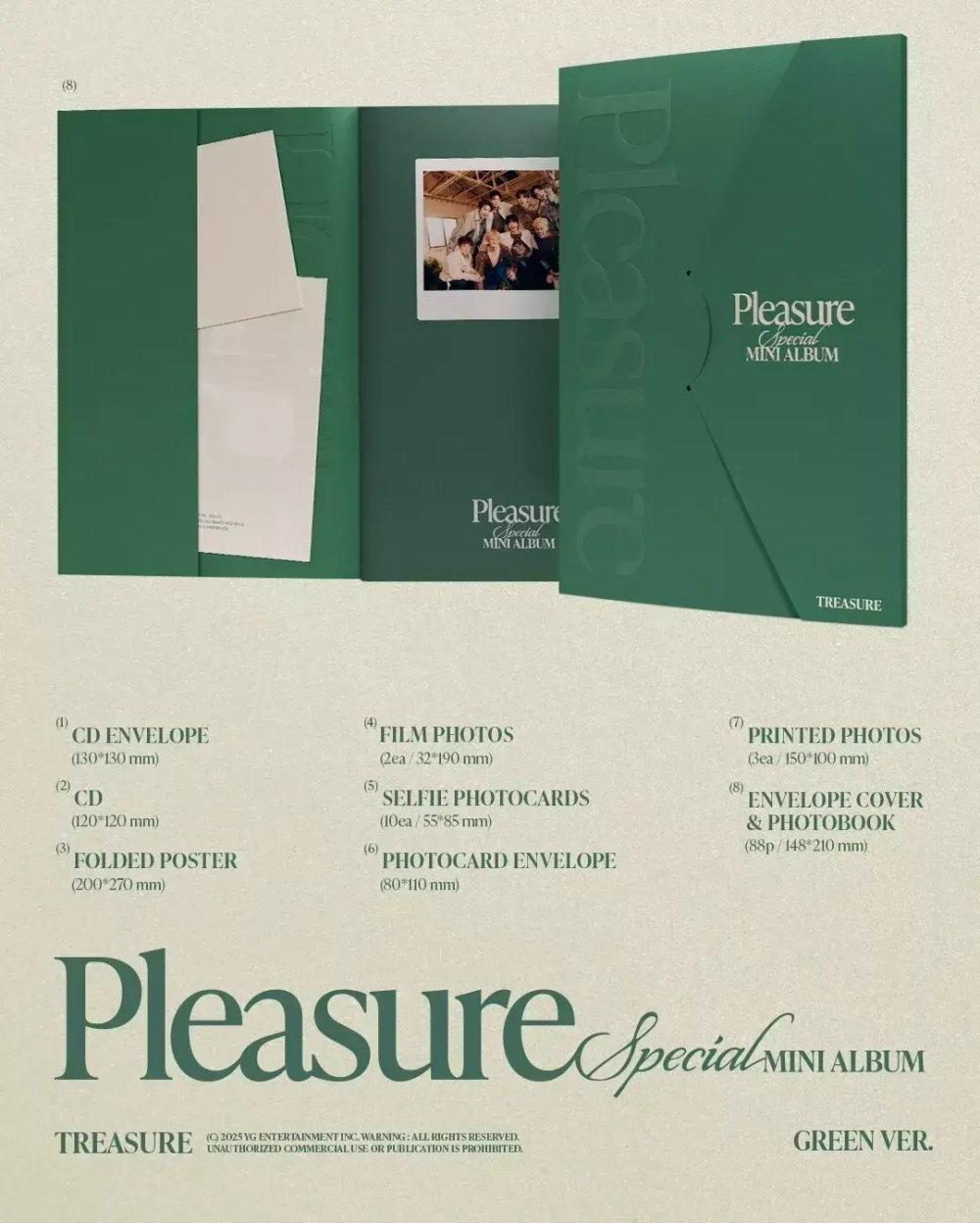 Альбом TREASURE - PLEASURE [Green ver.]