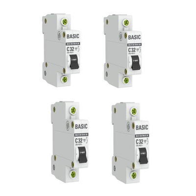 Автоматический выключатель 1P 32А (C) 4,5кА ВА 47-29 Basic 4шт.