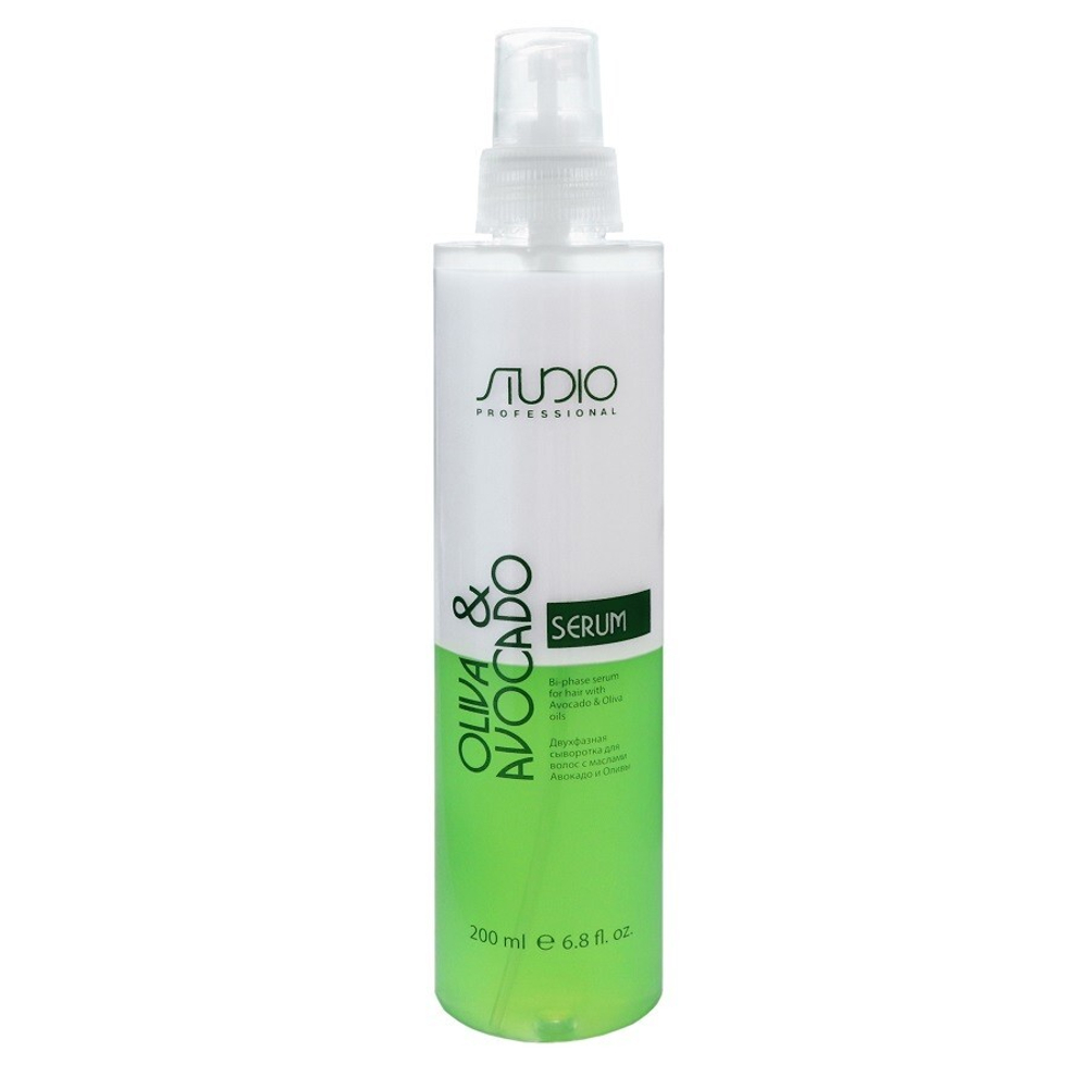 Kapous Studio Professional Olive & Avocado Сыворотка для волос, двухфазная, с маслами авокадо и оливы, 500 мл