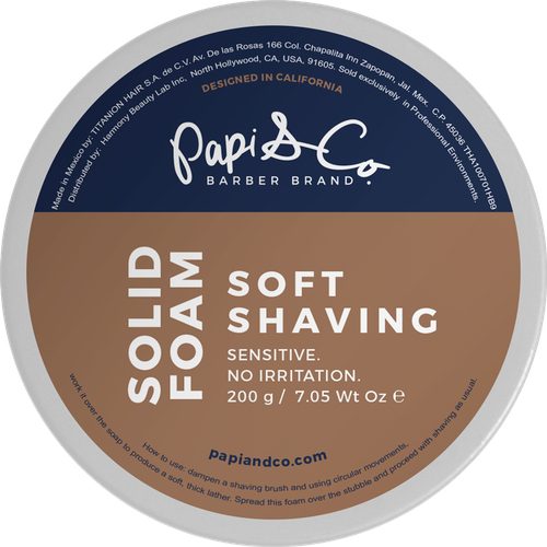 Papi & Co Solid Foam - Твердая пена для бритья 200 гр