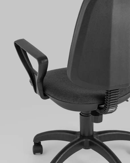 офисное Престиж серое обивка ткань крестовина пластик