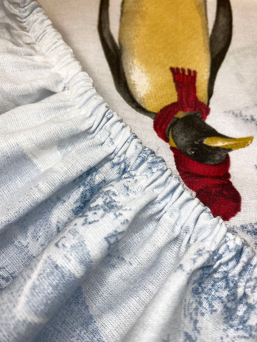 Постельное белье перкаль Сказка "Лапландия" 1,5-сп Наволочка 50х70 см 1 шт Простынь на резинке 90x200 см Пододеяльник 145x215 см