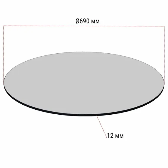 Столешница HPL Fitto, Ø70 см, цвет исландский дуб