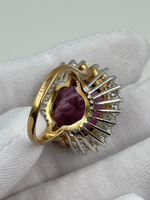 Кольцо с фиолетовым кристаллом