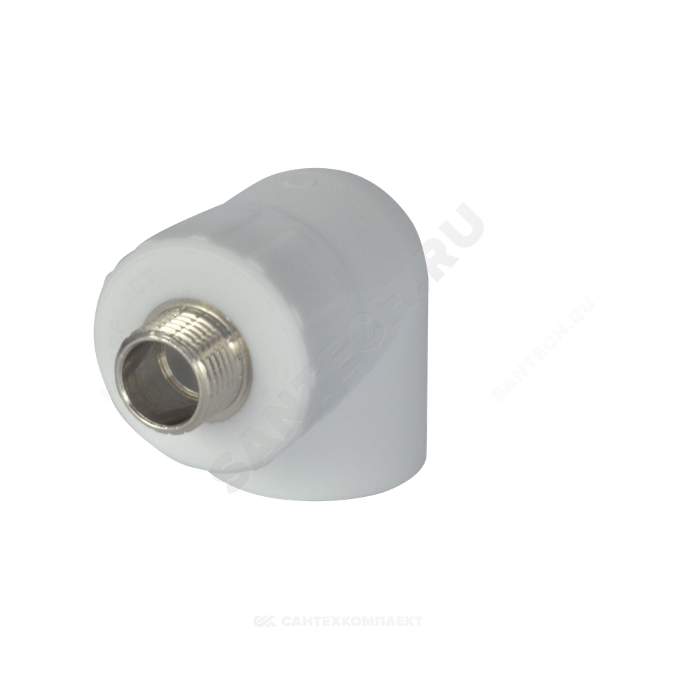 Угольник PP-R комбинированный белый Дн 25х1/2" НР RTP (РосТурПласт) 10801