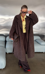 Пальто оверсайз из буклированной шерсти