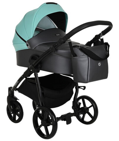 Детская коляска Tutis Novo Reflective 2 в 1 1142236 Кожа Antracite Metalic/Mint