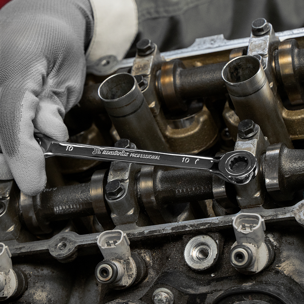 Набор ключей комбинированных, трещеточных 6 шт Matrix