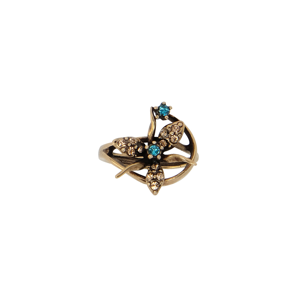 "Гудалеара" кольцо в бронзовом покрытии из коллекции "Королева ночи" от Jenavi
