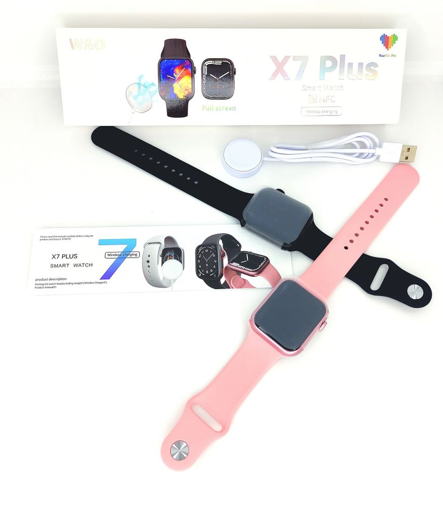 Смарт-часы X7 Plus 45мм Wearfit Pro (розовый)