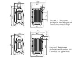 Печь Термофор Огонь-батарея 5Б Размеры