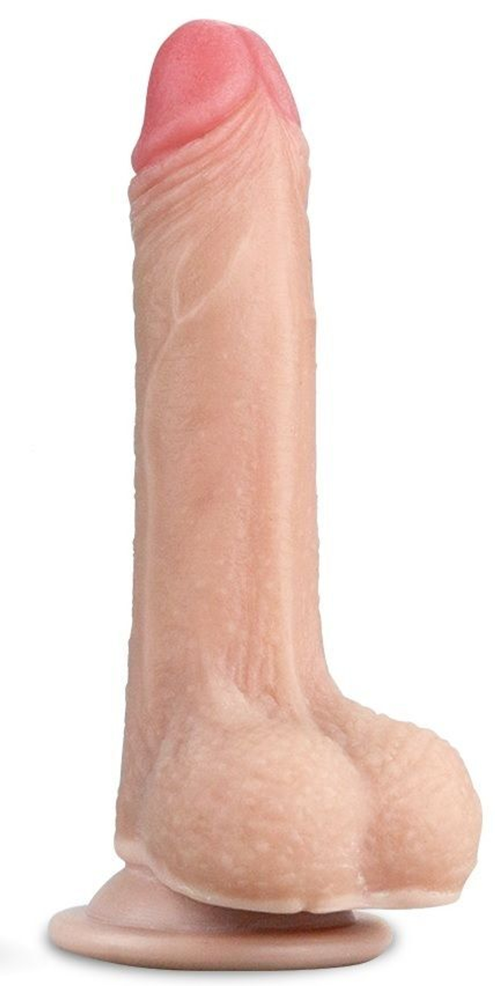Телесный фаллоимитатор Sliding Skin Dual-Layered 7.0 - 17,5 см. (Цвет: телесный)