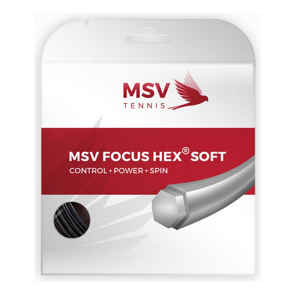 Струны теннисные MSV Focus-HEX Soft String Set 12m - Black