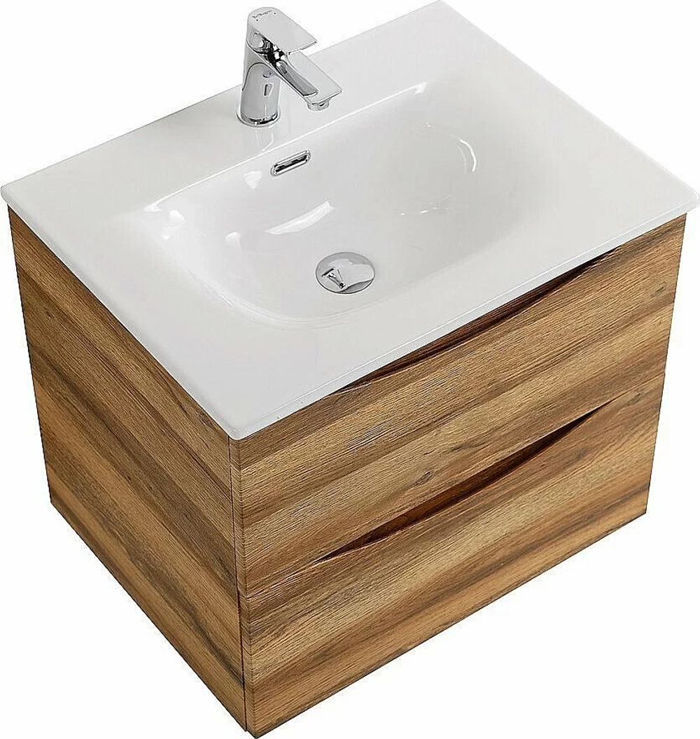 Тумба с раковиной BelBagno MARINO-CER-N-600-2C-SO-RR-P Rovere Rustico