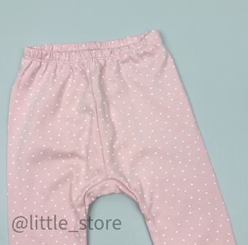 Штанишки хлопковые, Горошки на розовом жемчуге