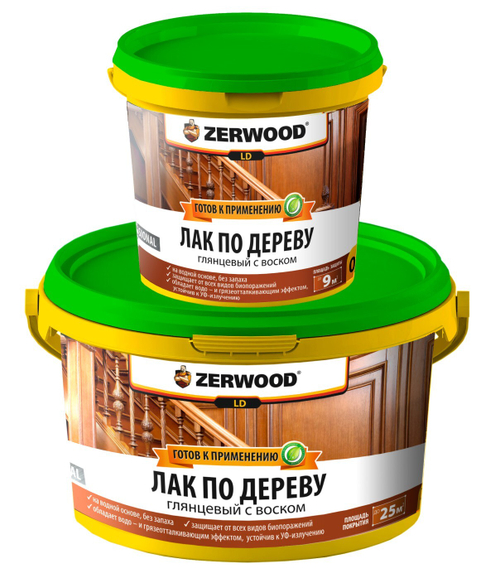 Лак по дереву акрил. с воском  ZERWOOD LD  2,5кг (И) (подходит для минерал.поверх)