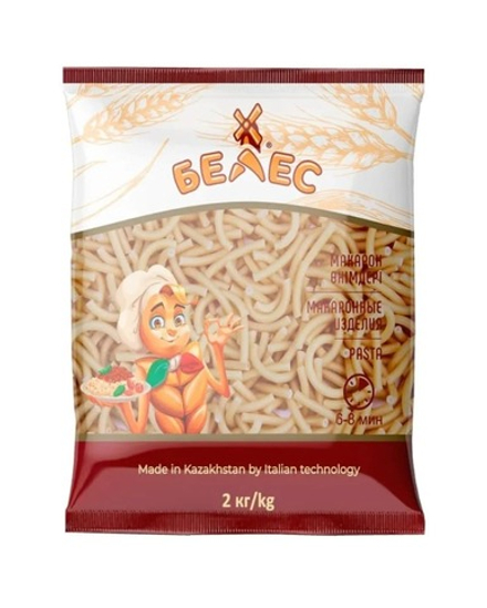 Макароны "Белес" Рожок мелкий 400г. Казахстан