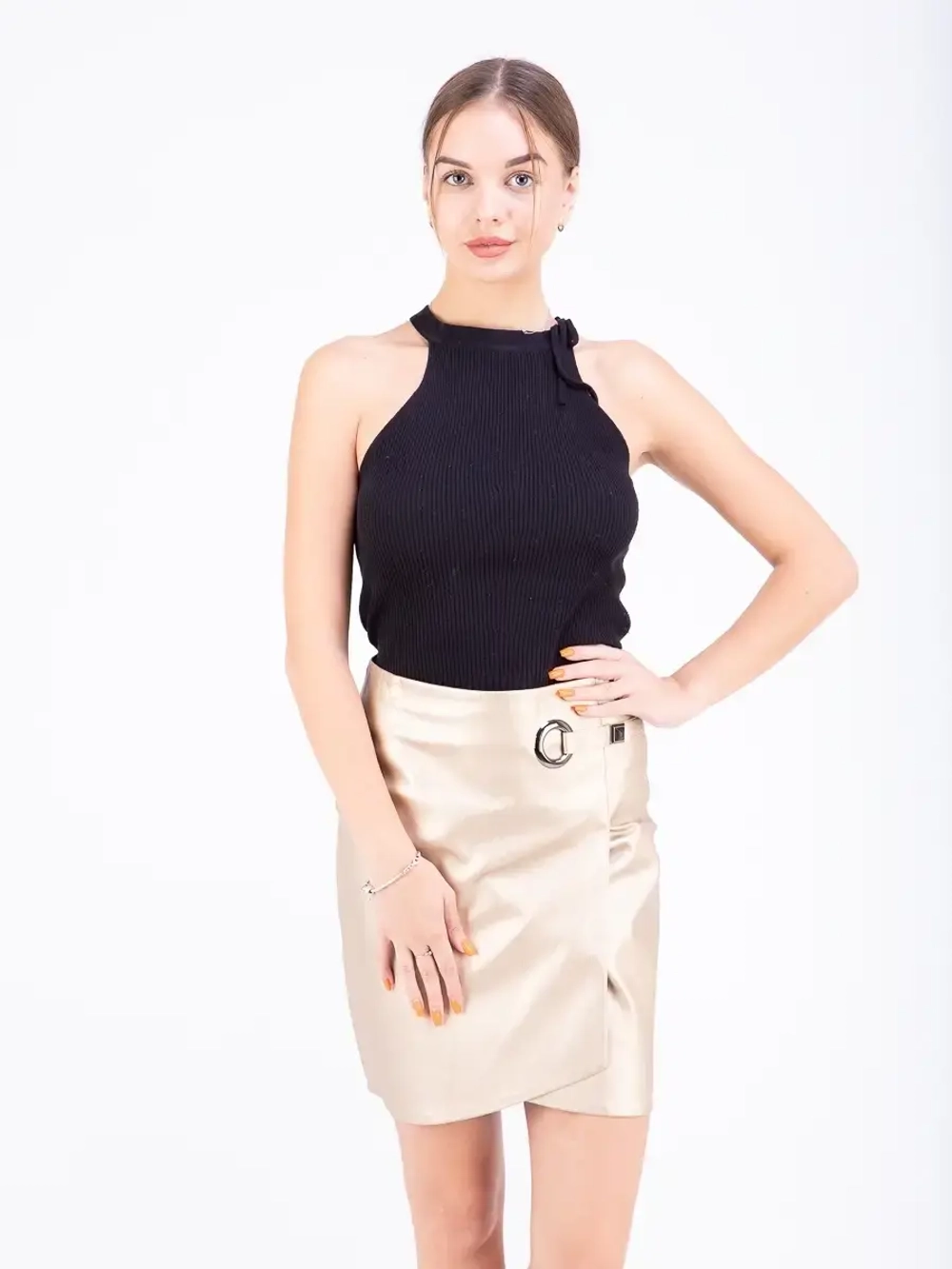 Юбка женская кожаная, юбка из эко кожи