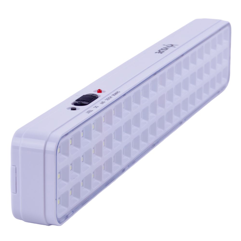 ULR-Q402 5W-DW WHITE S01 Светильник светодиодный аварийного освещения. Наклейка ВЫХОД. Дневной свет 6500K. Встроенный аккумулятор AC-DС. Корпус белый. ТМ Volpe.