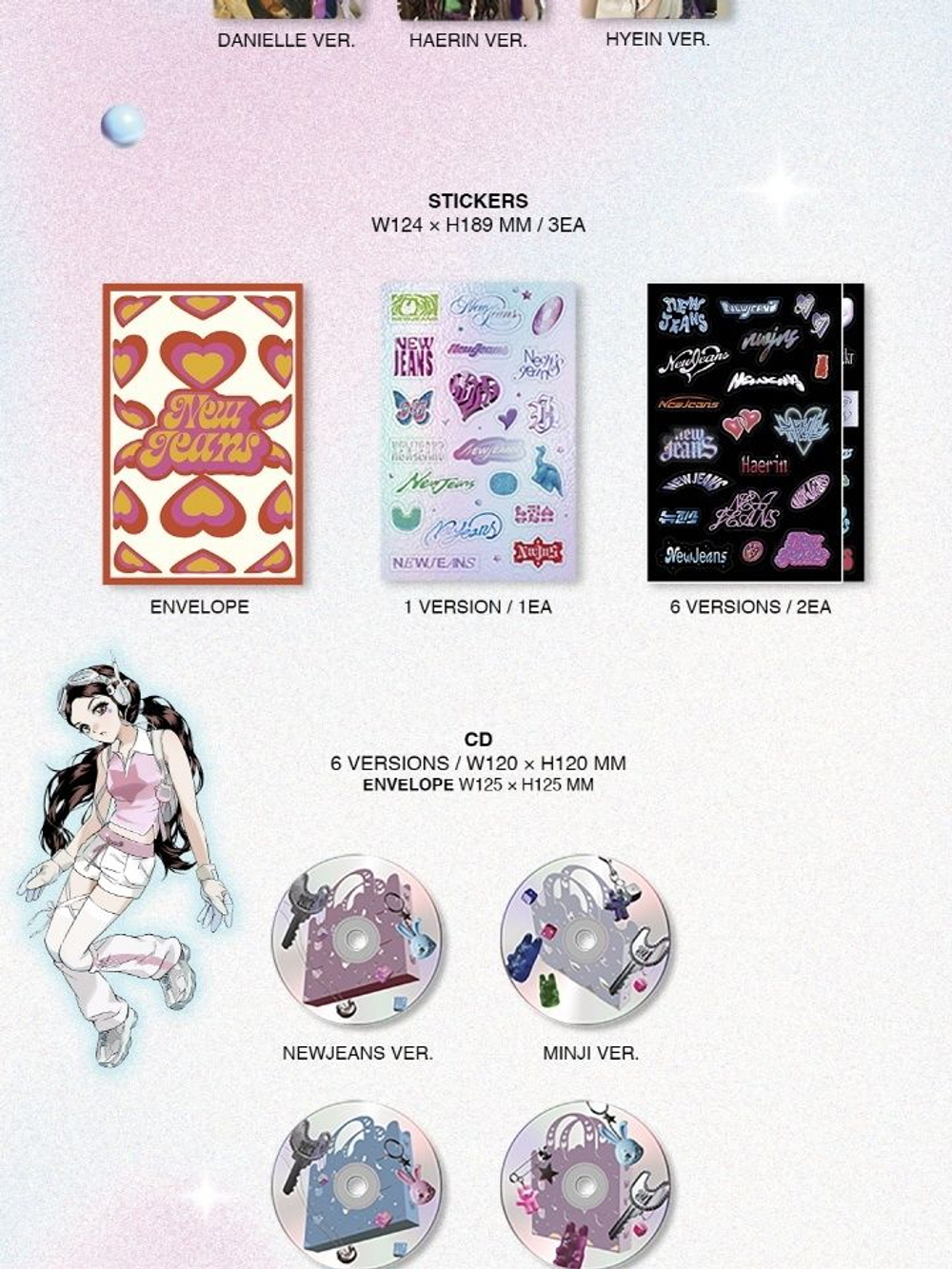 Альбом NEWJEANS - GET UP 2nd EP BUNNY BEACH BAG 6 Version SET