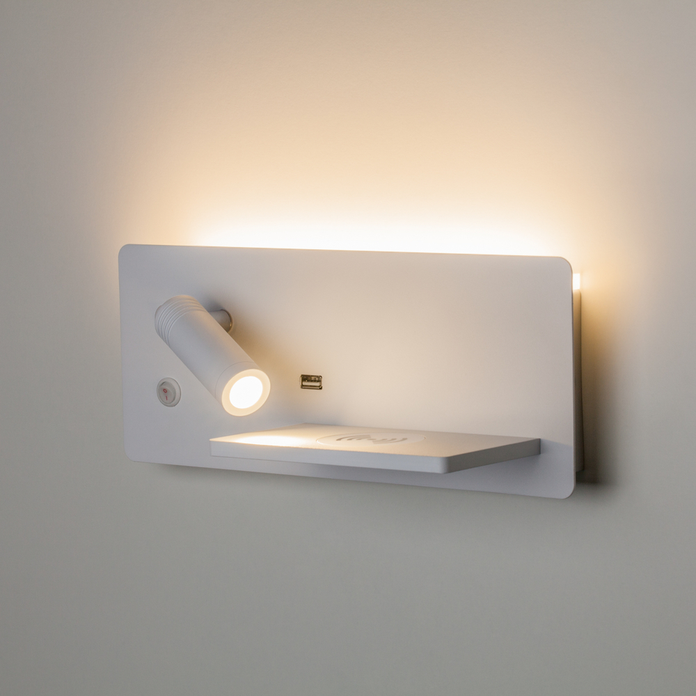 808556 Бра MURO 4,5W+3W LED 360LM+240LM БЕЛЫЙ 3000K