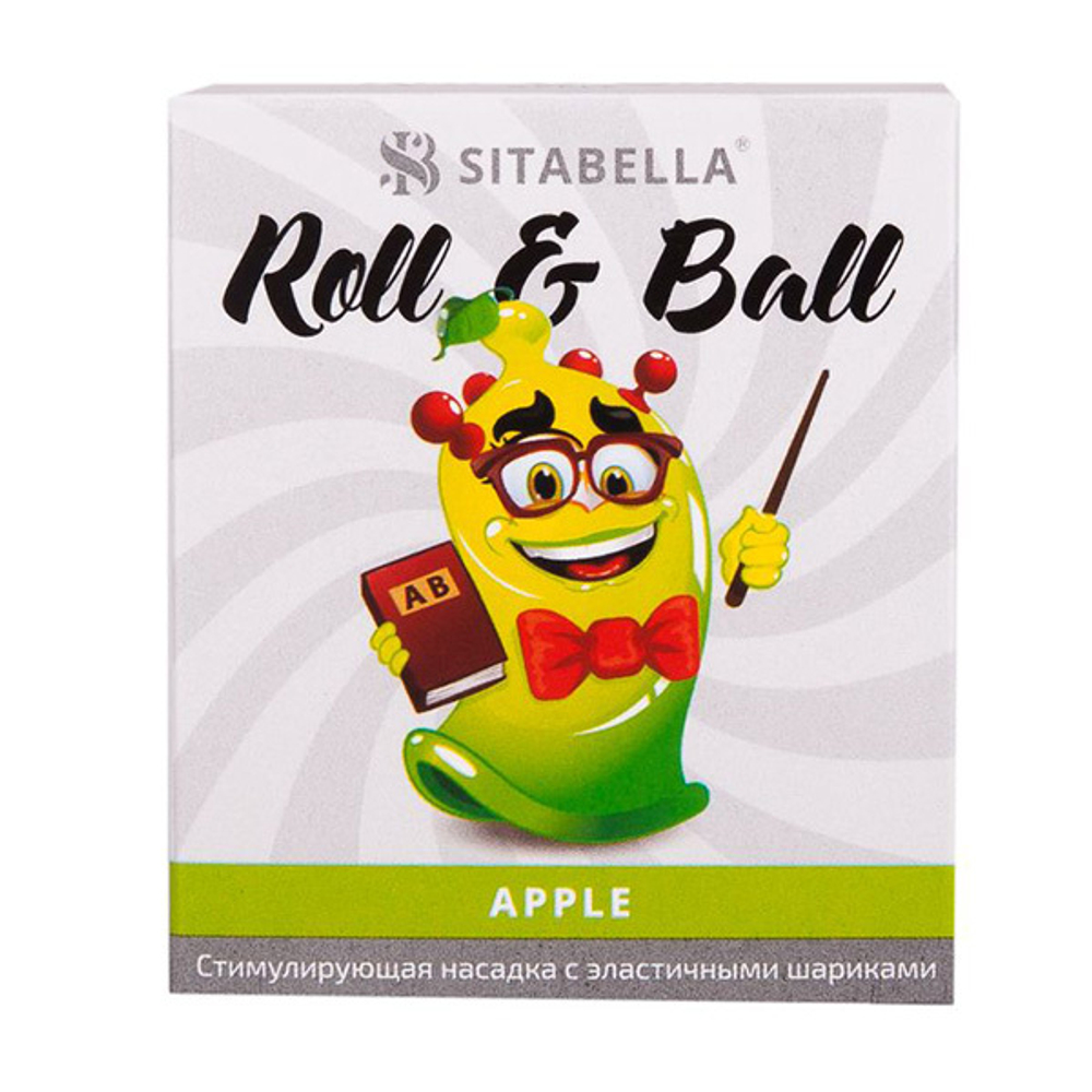 Стимулирующий презерватив-насадка Sitabella Roll & Ball Apple 1428
