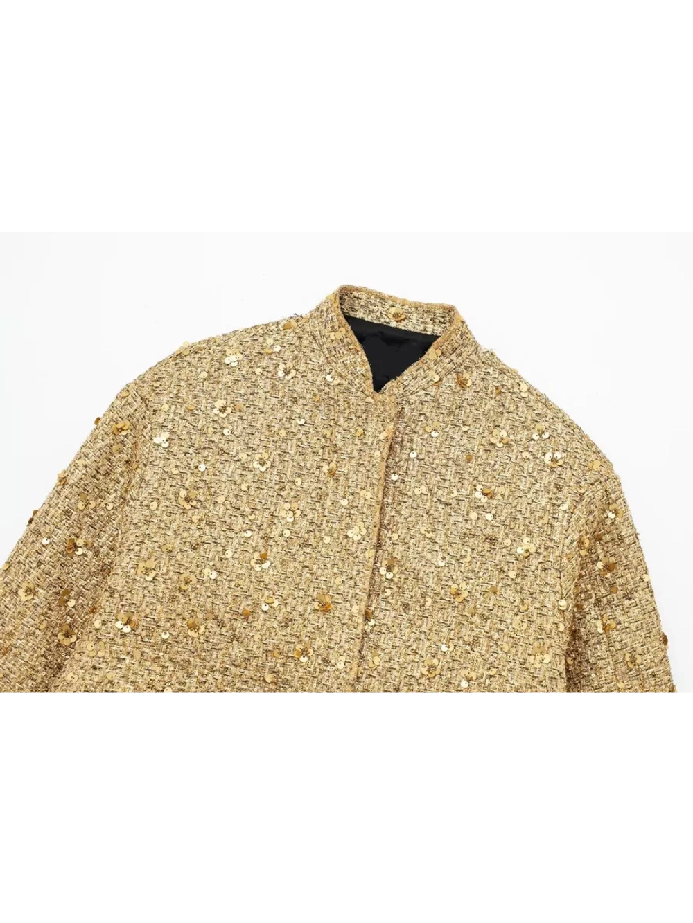 Куртка бомбер золотистая