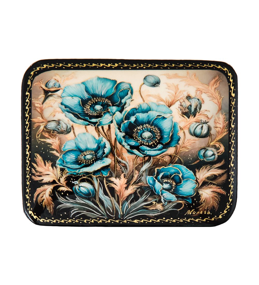 ШК-19/55-B Шкатулка в технике декупаж «Маки» (8х6х3,5)