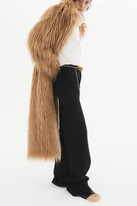 ZARA КОЖАНЫЕ САНДАЛИИ СО СТЕЛЬКОЙ ИЗ ОВЧИНЫ - LIMITED EDITION, ЧЕРНЫЙ