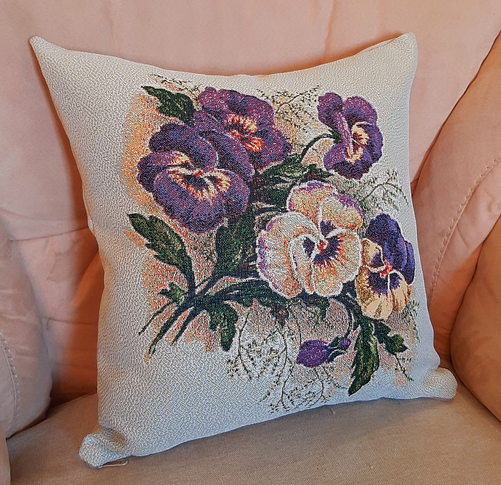 Декоративный гобеленовый чехол для интерьерной подушки Анюта 38*38