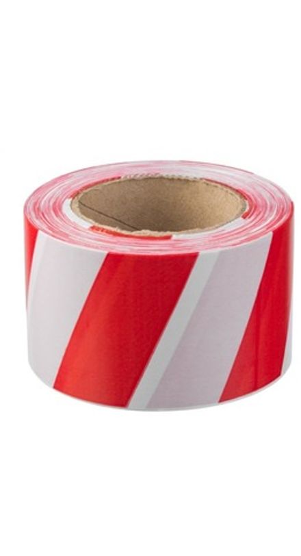 Лента для огражд красно-белая 50*200