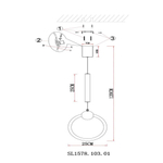 SL1578.103.01 Подвес ST-Luce Хром/Белый,Хром LED 1*15W 3000K